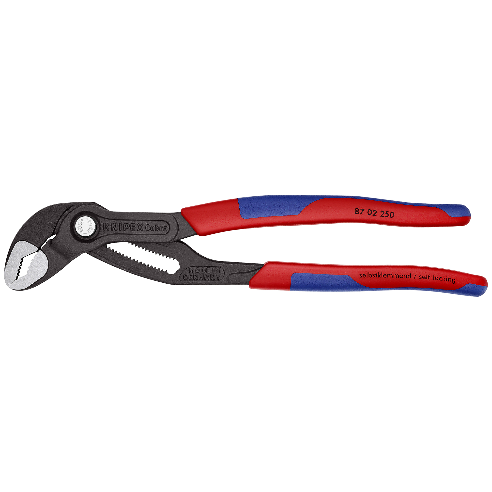 KNIPEX Cobra Water Pump Pliers - 10in., Comfort Grip, Steel, 2in. Jaw Capacity, Model# 87 02 250
